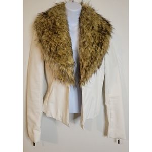 White vegan jacket. XS. G By Guess. Worn once. Tag still attached.